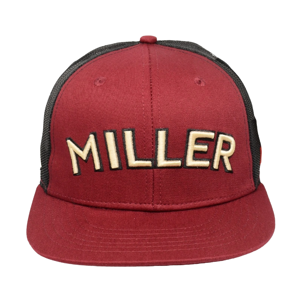 Miller Maroon Flat Brim Hat