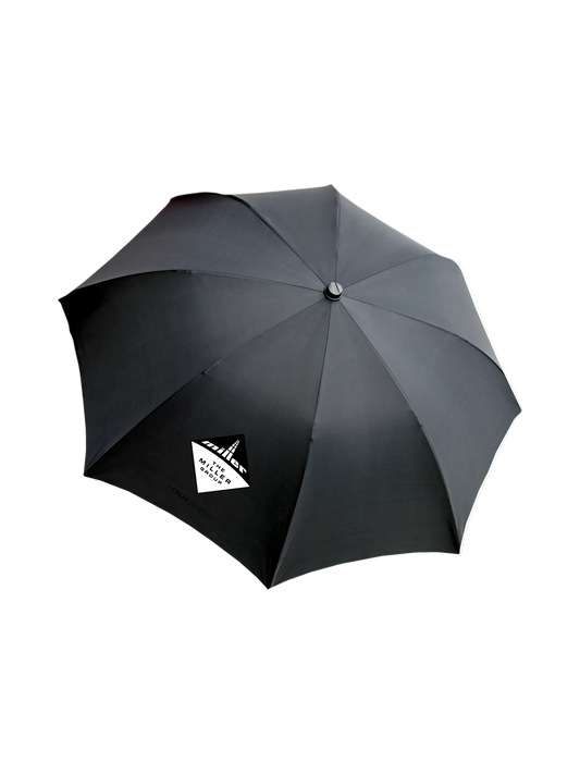 Foldable Black Umbrella with Miller Logo