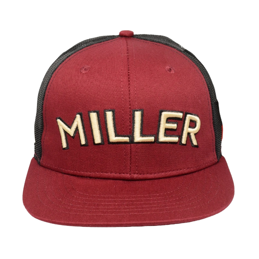Miller Maroon Flat Brim Hat